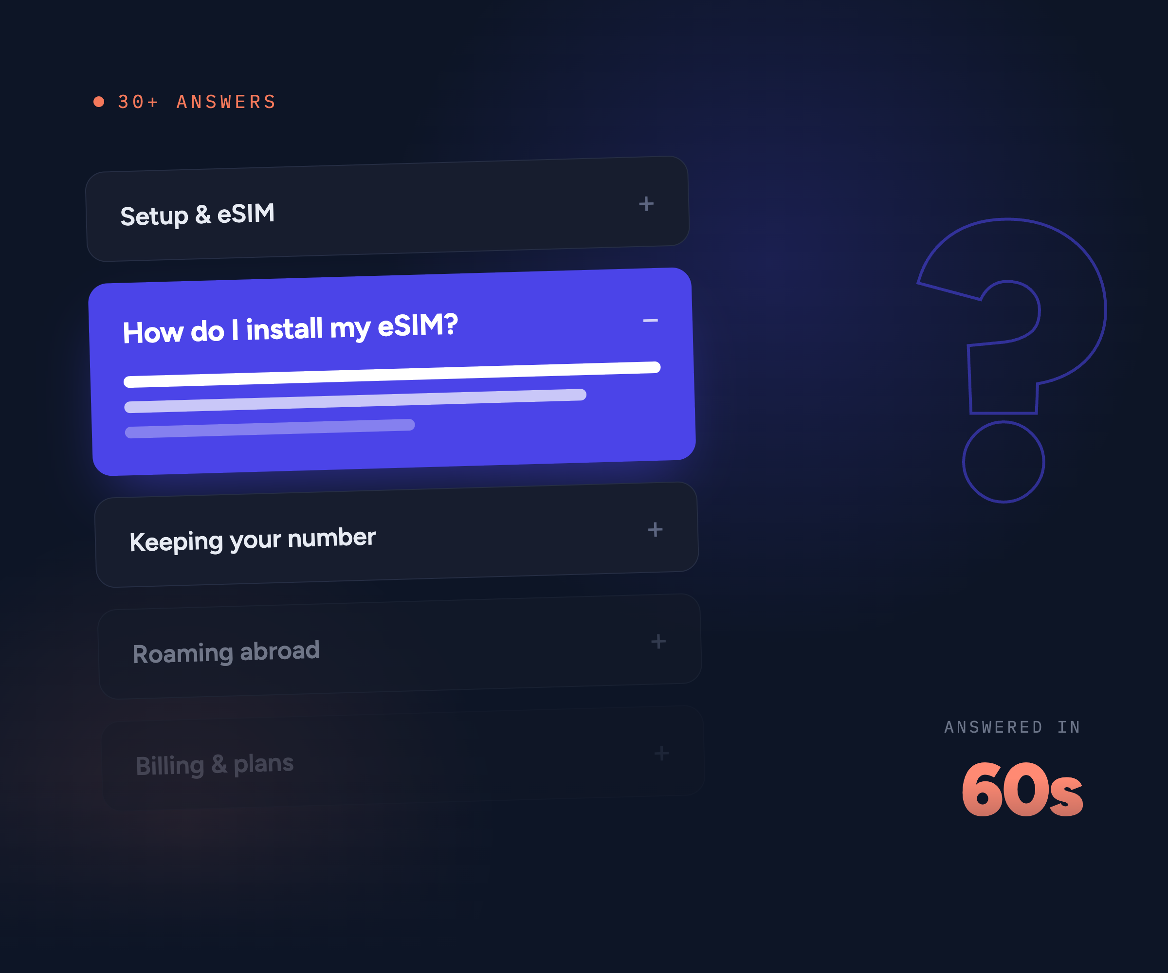 A SecondSim FAQ list with one answer expanded