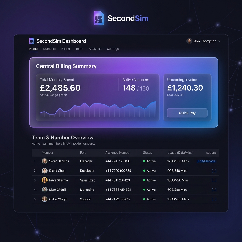 SecondSim Centralized Admin Dashboard